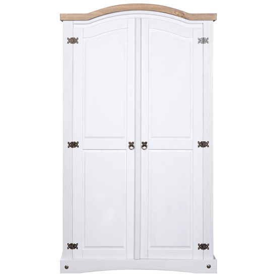 Croydon Wooden Wardrobe With 2 Doors In White And Brown
