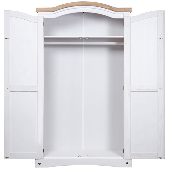 Croydon Wooden Wardrobe With 2 Doors In White And Brown