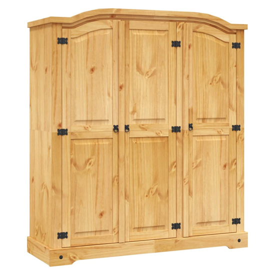 Read more about Croydon wooden wardrobe with 3 doors in brown