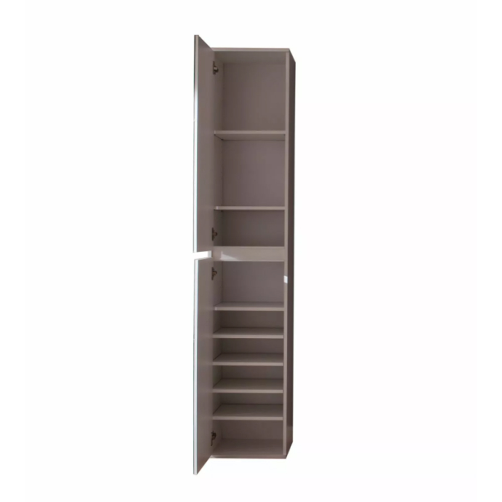 Cubix Mirrored Hallway Shoe Storage Cabinet With 2 Doors In White