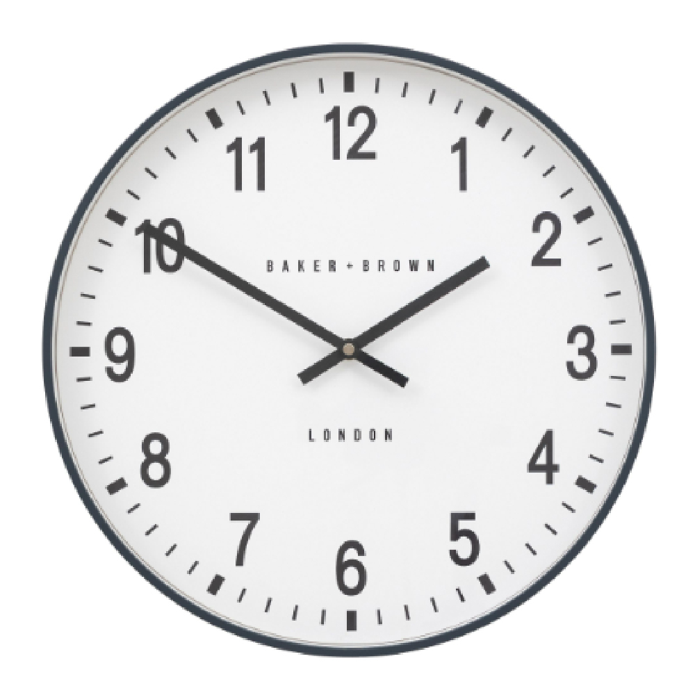 Cudahy Glass Round Wall Clock In Grey
