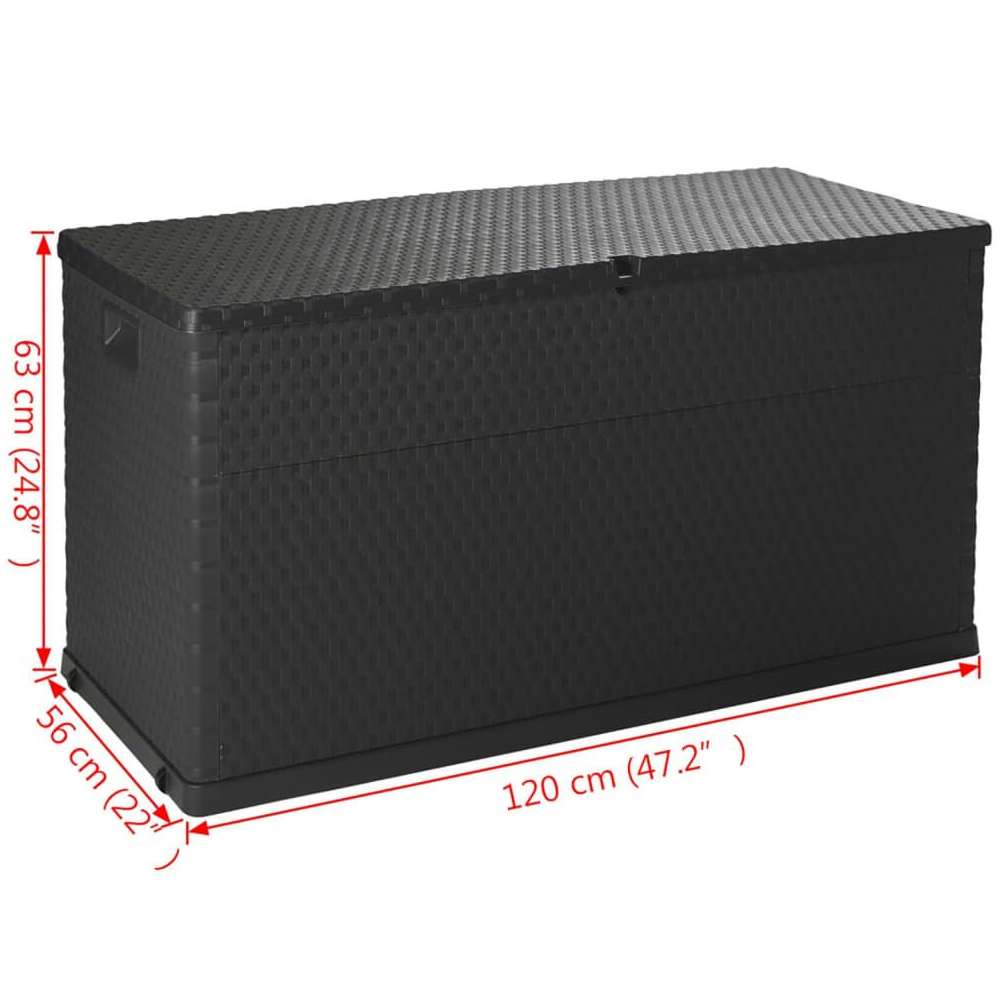 Cudahy Polypropylene Garden Storage Box In Anthracite