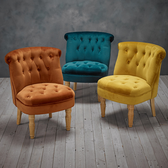 Culgaith Linen Fabric Boudoir Style Chair In Mustard_2