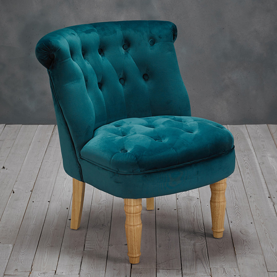 Culgaith Linen Fabric Boudoir Style Chair In Teal_1