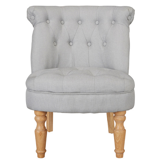 Culgaith Linen Fabric Boudoir Style Lounge Chair In Blue