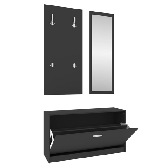 Cullman Wooden Hallway Furniture Set In Black