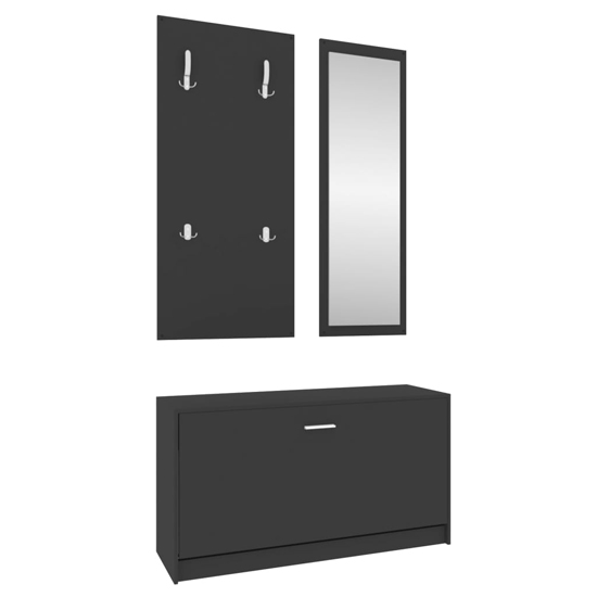 Cullman Wooden Hallway Furniture Set In Black