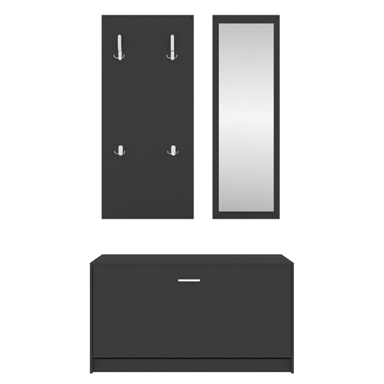 Cullman Wooden Hallway Furniture Set In Black