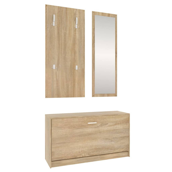 Cullman Wooden Hallway Furniture Set In Sonoma Oak