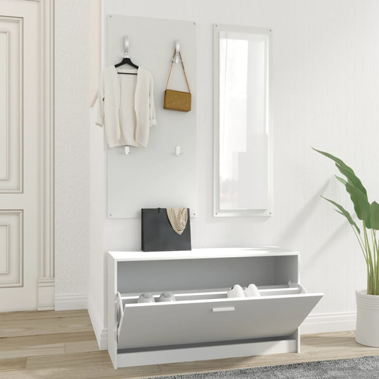 Cullman Wooden Hallway Furniture Set In White