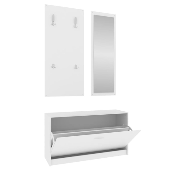Cullman Wooden Hallway Furniture Set In White