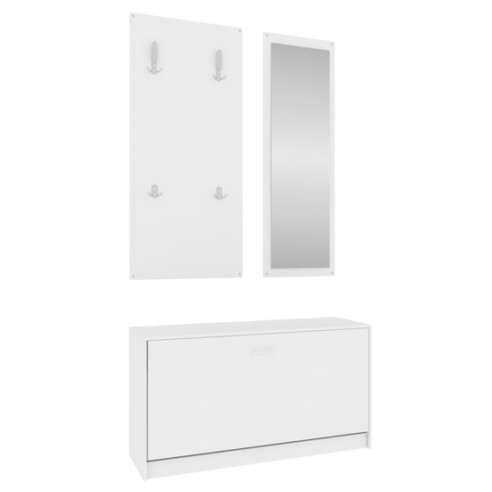 Cullman Wooden Hallway Furniture Set In White