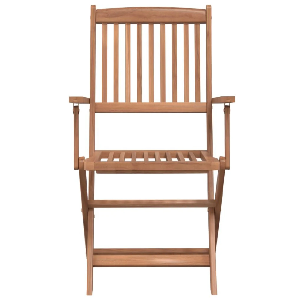 Cullowhee Wooden Outdoor Folding Dining Set In Brown