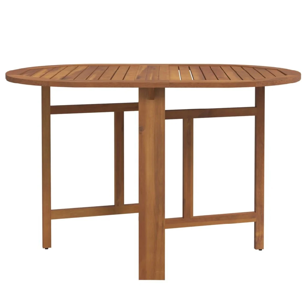 Cullowhee Wooden Outdoor Folding Dining Set In Brown