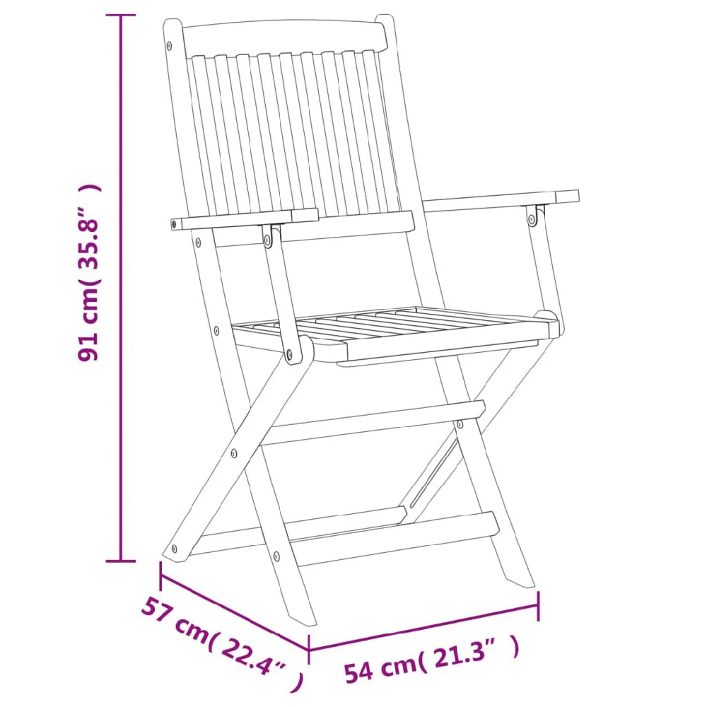Cullowhee Wooden Outdoor Folding Dining Set In Brown