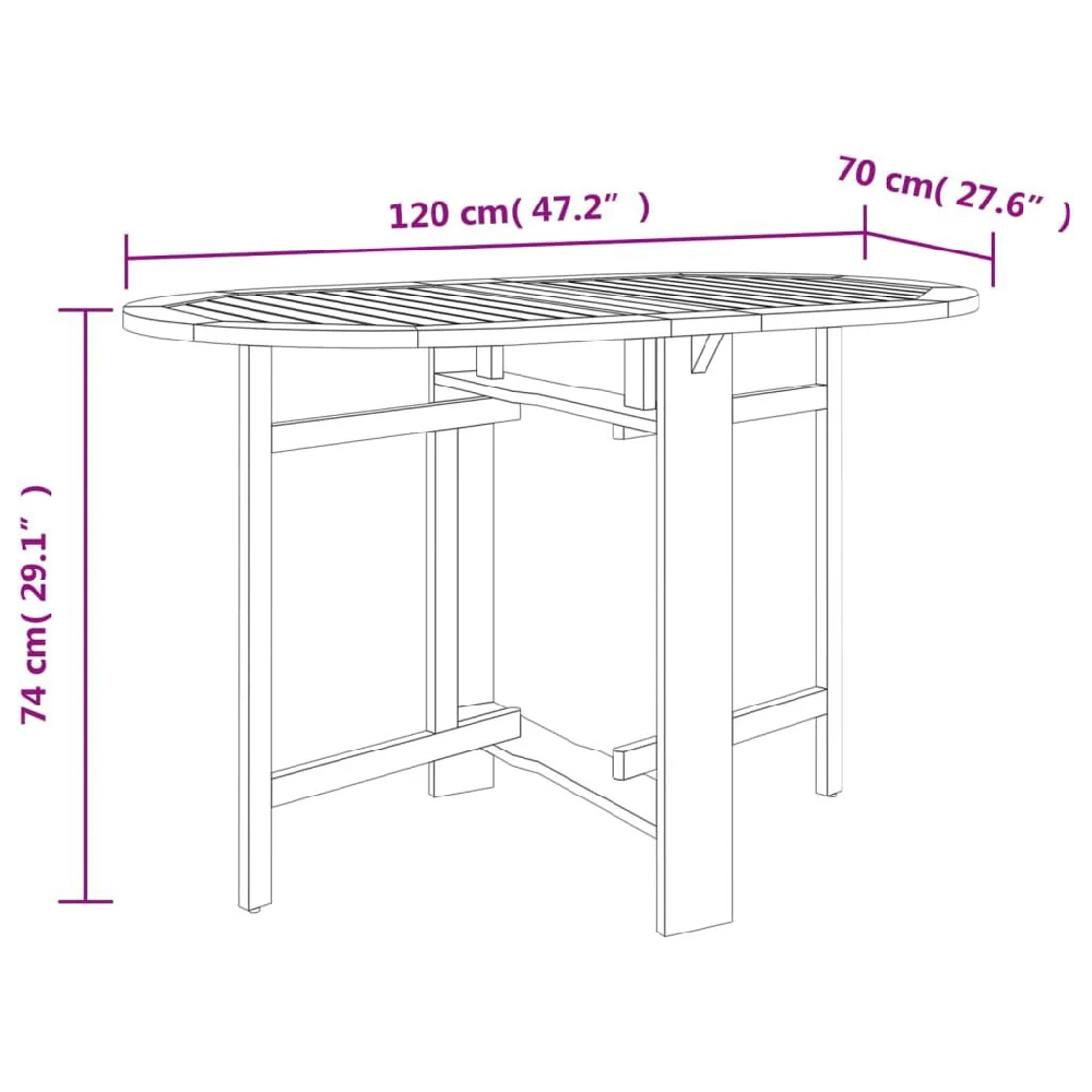 Cullowhee Wooden Outdoor Folding Dining Set In Brown