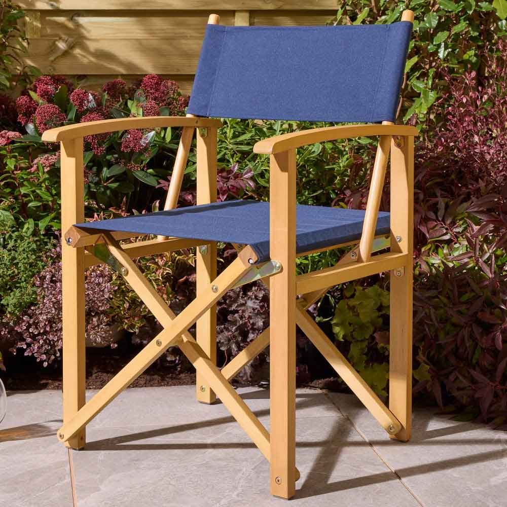 Cultivate Polyester Folding Chair in Midnight Blue