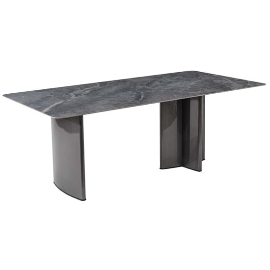 Read more about Cuneo sintered stone dining table rectangular in grey