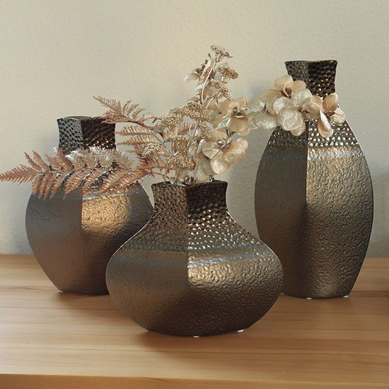Cuprano Ceramic Small Decorative Pot Vase In Copper FiF