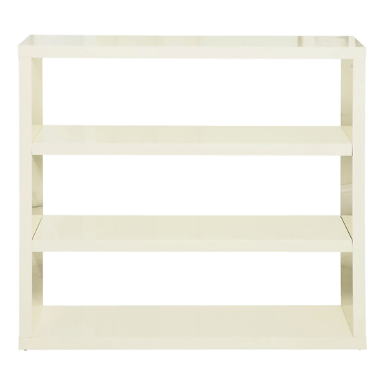 Read more about Curio cream high gloss finish bookcase with 3 shelf