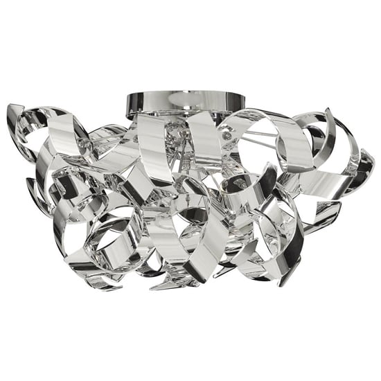 Read more about Curls 3 lights semi flush ceiling light in chrome