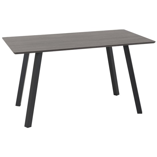 Photo of Baudoin wooden dining table in black wood grain