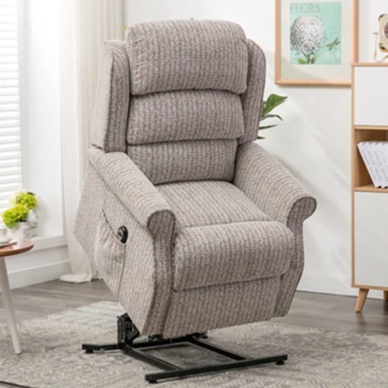 Curtis Fabric Electric Dual Motor Lift And Tilt Armchair In Natural_2