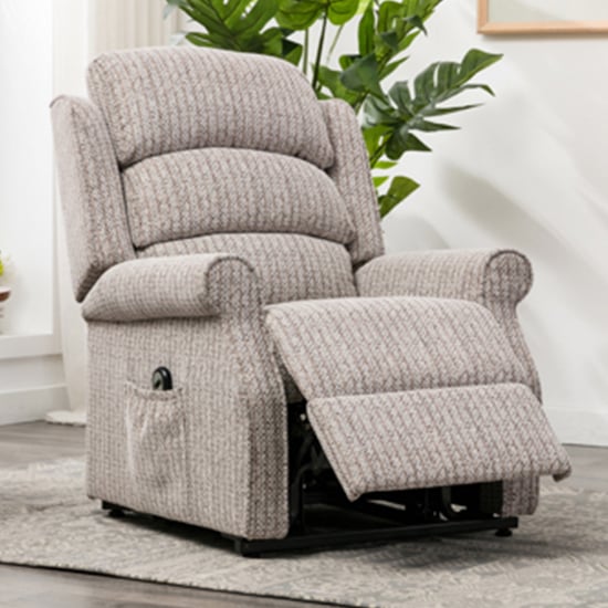 Curtis Fabric Electric Dual Motor Lift And Tilt Armchair In Natural_1