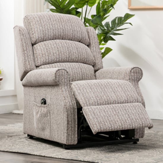 Read more about Curtis fabric electric dual motor lift and tilt armchair in natural