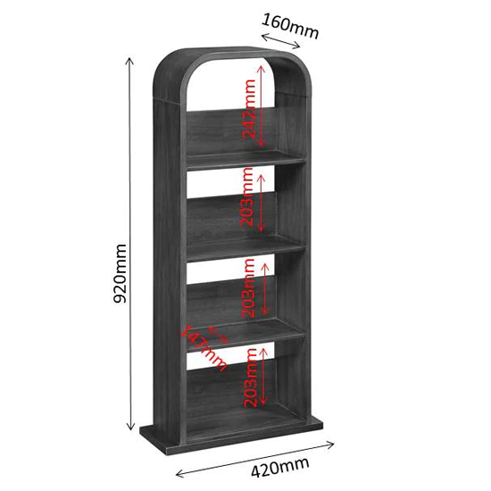 Curve Shelving Unit In Walnut Veneer