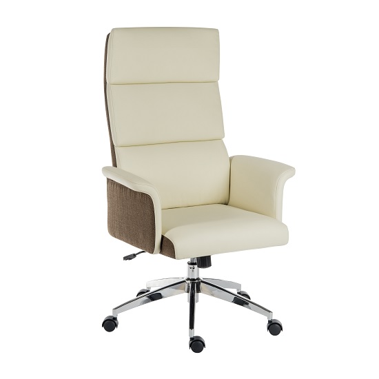 Read more about Curzon executive home office chair in cream pu