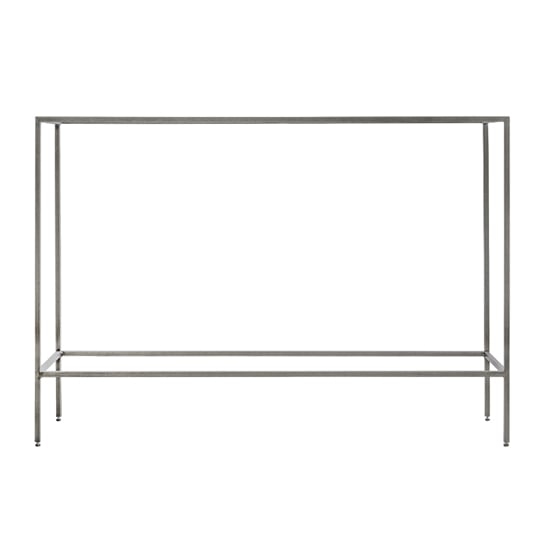 Custer Clear Glass Console Table With Silver Metal Frame_3