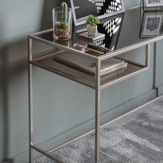 Custer Clear Glass Laptop Desk With Silver Metal Frame_2
