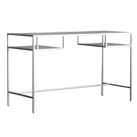 Custer Clear Glass Laptop Desk With Silver Metal Frame_5