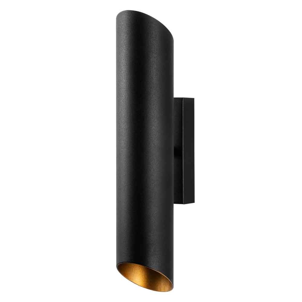 Cut Large Metal Wall Lamp in Black and Gold