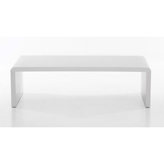 Carolie Wooden Coffee Table In White High Gloss