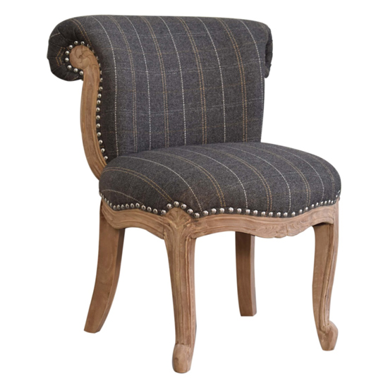 Cuzco Fabric Accent Chair In Pewter Tweed And Sunbleach