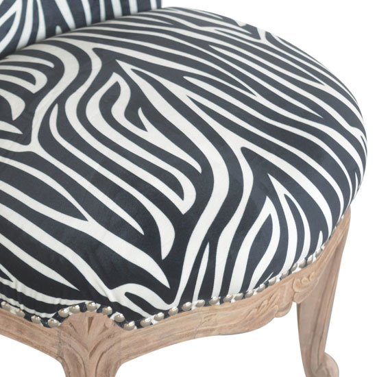 Cuzco Velvet Accent Chair In Zebra Printed And Sunbleach_3
