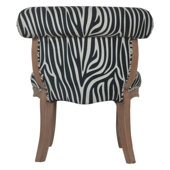 Cuzco Velvet Accent Chair In Zebra Printed And Sunbleach_4