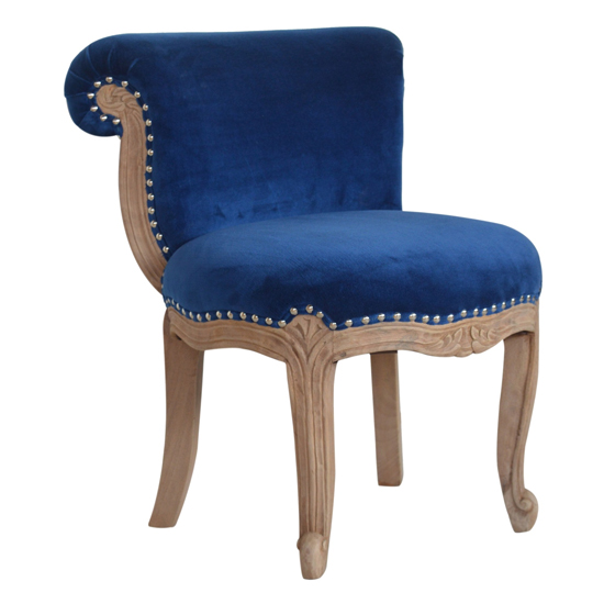 Cuzco Velvet Accent Chair In Royal Blue And Sunbleach_2