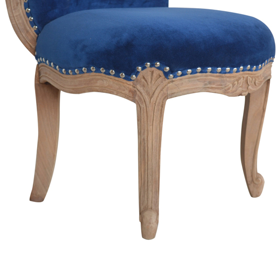 Cuzco Velvet Accent Chair In Royal Blue And Sunbleach_4