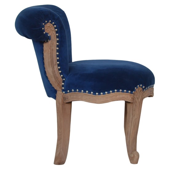 Cuzco Velvet Accent Chair In Royal Blue And Sunbleach_7