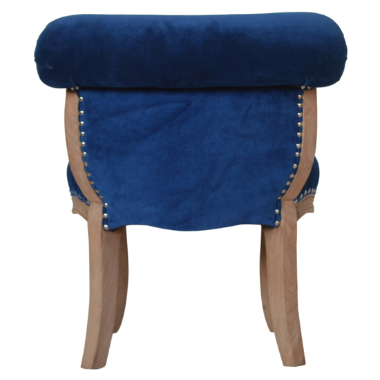 Cuzco Velvet Accent Chair In Royal Blue And Sunbleach_8