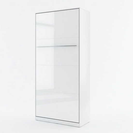 Read more about Cyan high gloss single bed wall vertical in white