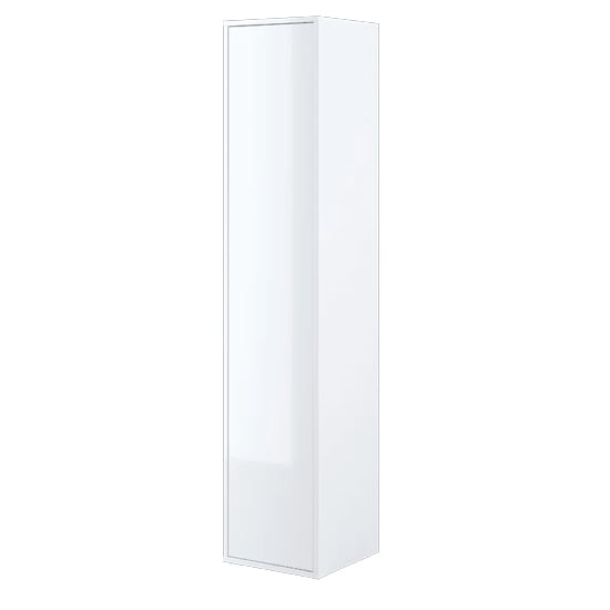 Product photograph of Cyan High Gloss Wardrobe With 1 Door In White from Furniture in Fashion
