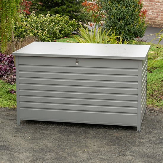 Product photograph of Cyan Large Aluminium Cushion Box In Artic Grey from Furniture in Fashion