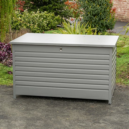 Read more about Cyan large aluminium cushion box in artic grey