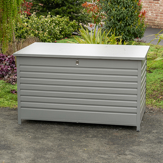 Product photograph of Cyan Medium Aluminium Cushion Box In Artic Grey from Furniture in Fashion