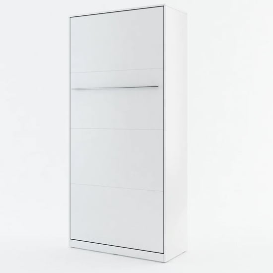 Product photograph of Cyan Wooden Single Bed Wall Vertical In Matt White from Furniture in Fashion