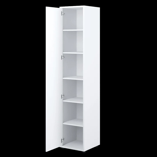 Cyan Wooden Wardrobe With 1 Door In White